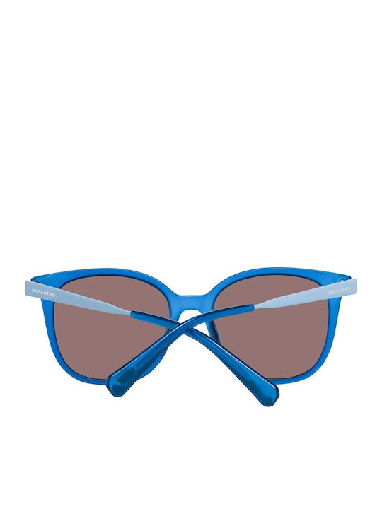 Skechers Unisex Sunglasses with Blue Frame and Blue Mirror Lens SE6099 91X