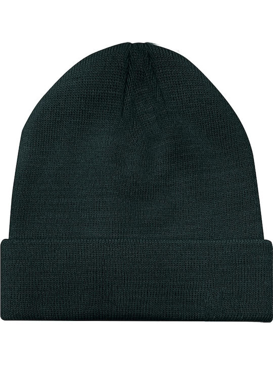 Beanie Unisex Σκούφος Πλεκτός σε Πράσινο χρώμα
