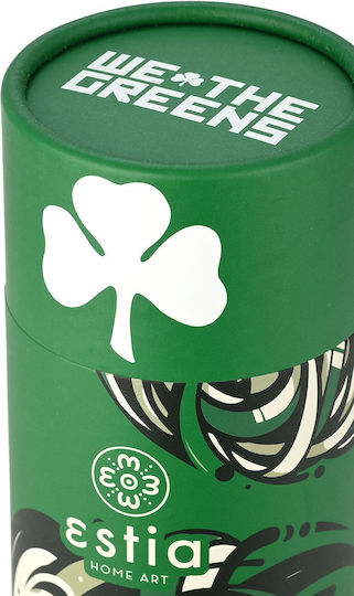 Estia Travel Cup Save The Aegean Рециклируема Бутилка Термос Неръждаема Стомана / Пластмаса BPA Free 500ml Panathinaikos BC Edition We The Greens с Сламка