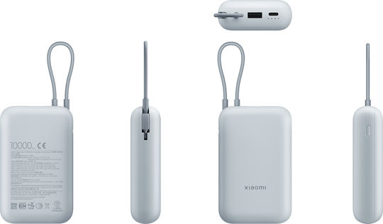 Xiaomi BHR9073GL Integrated Type-C Power Bank 10000mAh 22.5W με Θύρα USB-A και Θύρα USB-C Ice Blue