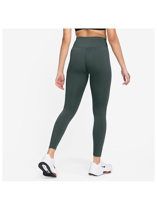 Nike Women's Cropped Training Legging High Waisted Dri-Fit Green