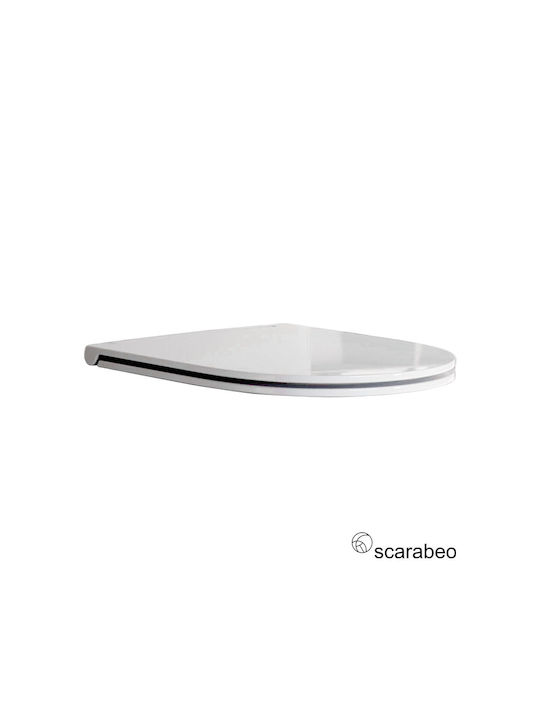 Scarabeo Καπάκι Λεκάνης Slim Soft Close από Βακελίτη Λευκό