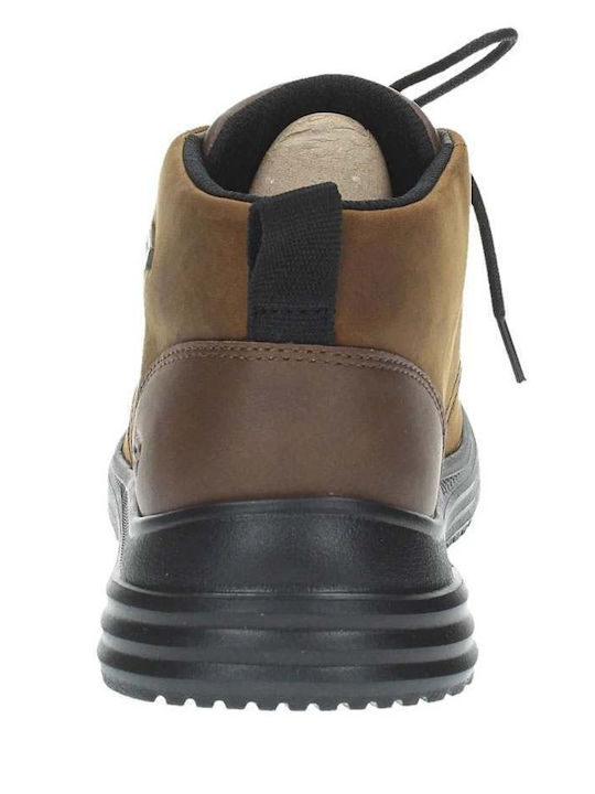 Leather Brown Men's Boots Waterproof Anatomical