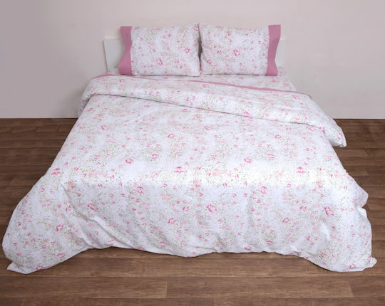Anna Riska Set Queen 220x240cm Border 3002 Pink 3pcs Anna Riska Set Queen 220x240cm Border 3002 Pink 3pcs
