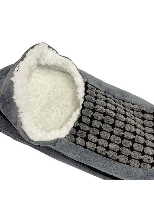 Ustyle Heel Enclosed Men's Slipper Gray