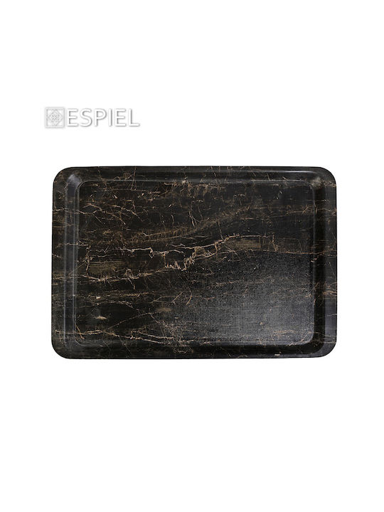 Espiel Wooden Rectangular Serving Tray in Black Color 53x37cm 2pcs