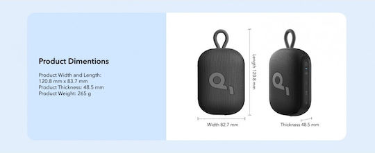 Anker Soundcore Select 4 Go Waterproof Bluetooth Speaker 5W with Battery Life up to 20 hours Black