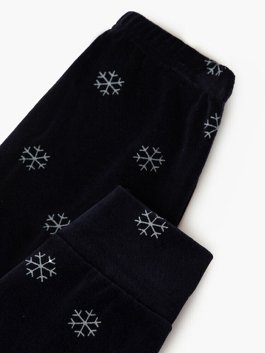 Minerva Kids' Pajamas Winter Velvet Marine Flakes Snow Flakes