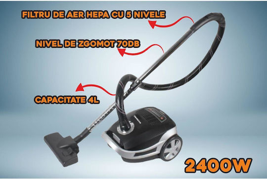 Hausberg HB-2875NG Aspirator Solide 2400W Recipient 4lt