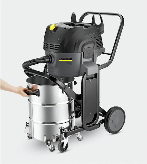 Karcher NT 55/2 Tact² Me I Σκούπα Υγρών / Στερεών 2760W με Ανοξείδωτο Κάδο 55lt