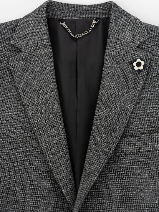 Men's Suit Jacket Slim Fit Grey