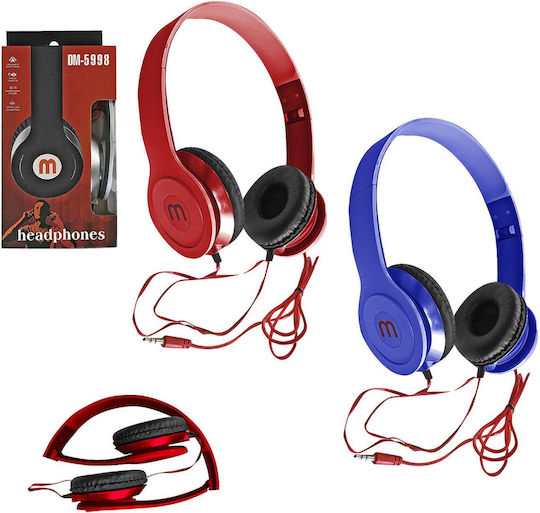 108180 Wired On Ear Headphones Red