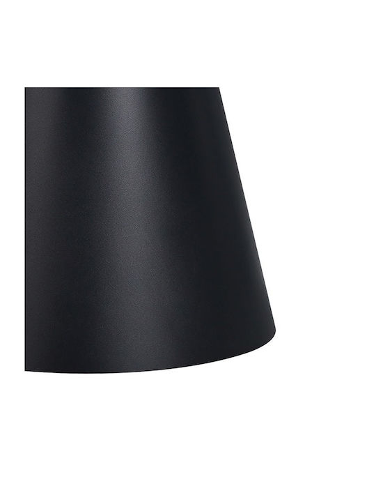 Round Central Coffee Table Fabrin Aluminum Black W70xL70xH40cm