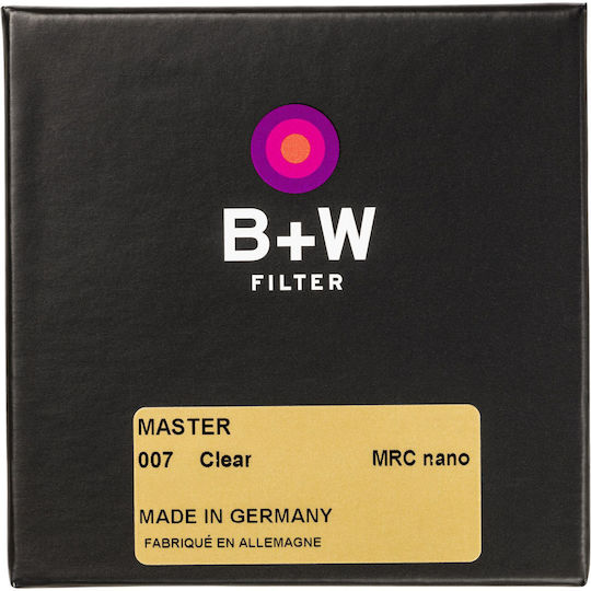 B+W Master Nano Lens Filter Clear Diameter 67mm with MRC Nano Coating Easy Clean for Camera Lenses