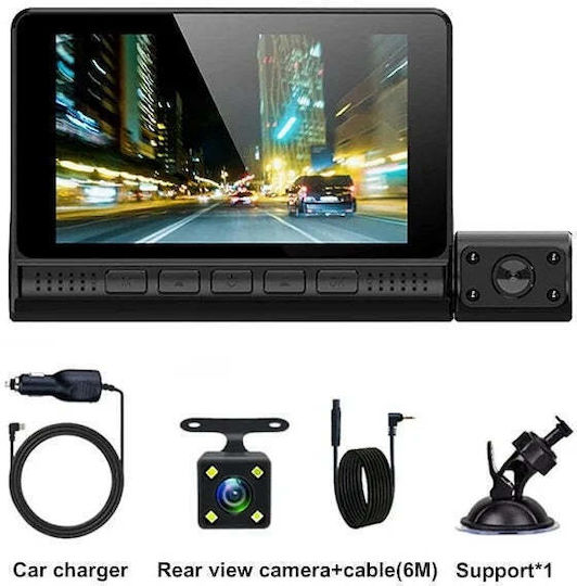Triple Automatic DVR Camera Touch Screen Video Full HD 1080x1920 Motion Sensor Black