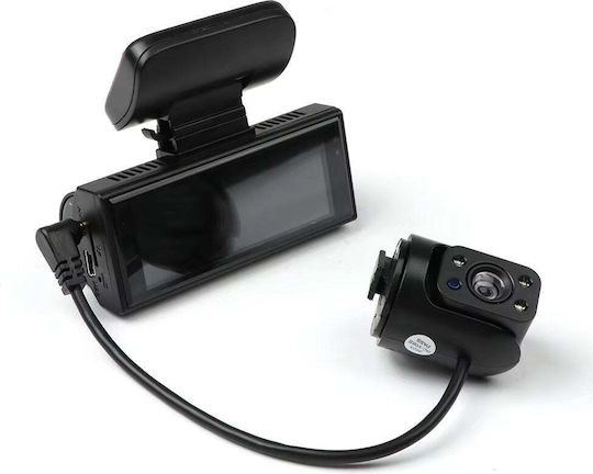 Cameră auto dublă DVR 3.16" Full HD 1080p G-Sensor IR 170° Argintiu