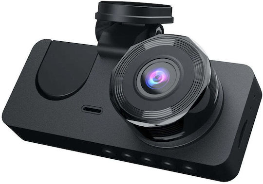 Cameră auto triplă DVR Full-HD ecran IPS 2.35" 170° WDR senzor de mișcare G-Sensor negru