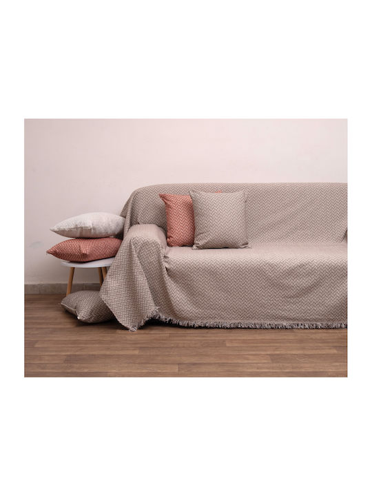 Viopros Armchair Throw Chenille 180x150cm Linen
