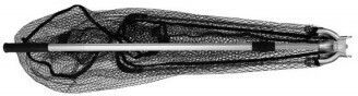 Delphin Triangular Landing Net 60x60 Cm Total Length 240 Cm Metal Middle Eco Rubberized Mesh 3 Sections