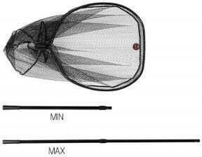 Delphin Omega Carp Landing Net Stationary 2 Sections Total Length 250 Cm Head Size 70 X 80 Cm