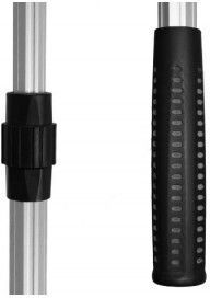 Delphin Triangular Landing Net 60 X 60 Cm Metal Center Eco Rubberized Mesh 2 Sections Total Length 200 Cm