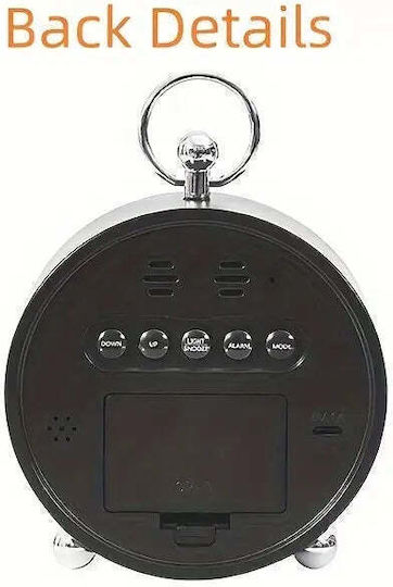 Ceas de Masă și Perete Digital cu Alarmă, Funcție Snooze, Lumină LED, Mod Noapte, Control Vocal, USB