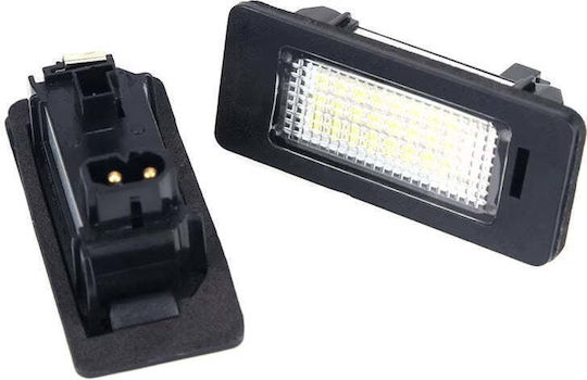 Set de 2 becuri LED pentru plăcuța de înmatriculare compatibile cu BMW, fără erori, lumină albă rece