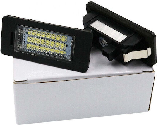 Set de 2 becuri LED pentru plăcuța de înmatriculare compatibile cu BMW, fără erori, lumină albă rece