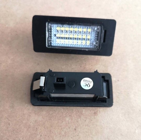 Set de 2 becuri LED pentru plăcuța de înmatriculare compatibile cu VW, fără erori, lumină albă rece