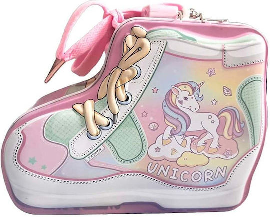Pușculiță pentru copii în formă de pantof Dino Unicorn cu lacăt 12x15x6cm Albastru Roz Pușculiță pentru copii în formă de pantof Dino Unicorn cu lacăt 12x15x6cm Albastru Roz