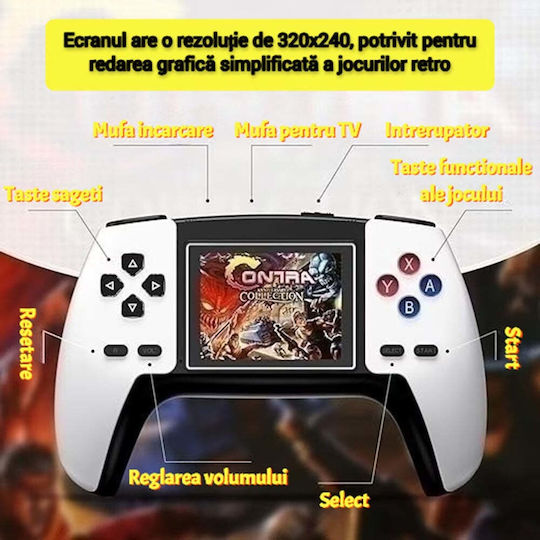 Consolă de jocuri video portabilă P5 520 jocuri retro rezoluție 320x240