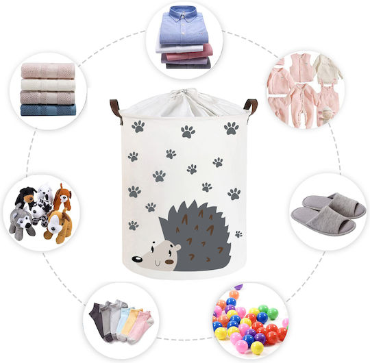 Sipo Children's Folding Laundry Basket made of Fabric White 35x35x45cm 1pcs
