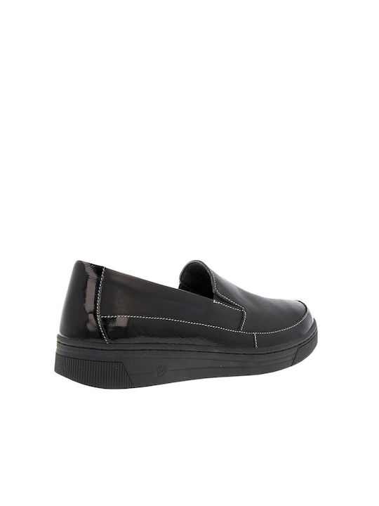 Suave Anatomic Women's Leather Slip-Ons Black