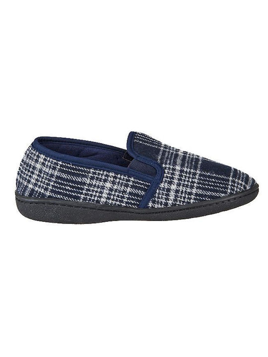 Mitsuko Men's Printed Heel Enclosed Slippers Blue