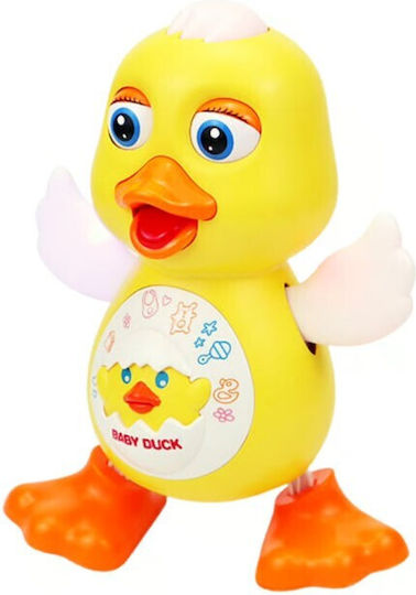 Rață Dansatoare 12 Melodii Luminile Aripilor Mișcătoare 14 X 20 Cm Pentru Copii Peste 1 An Galben-portocaliu