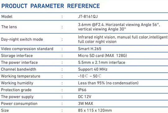 WLAN-Überwachungskamera 2MP Full HD Außen- oder Innenbereich Bewegungssensor Alarm IR Mikrofon Lautsprecher Weiß