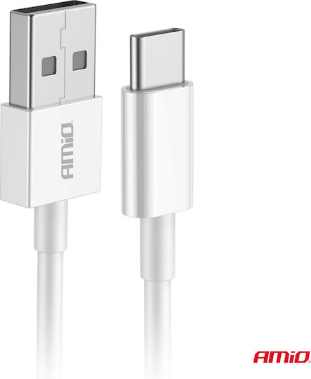 AMiO USB 2.0 Kabel USB-C männlich - USB-A Silber 1m (03893)