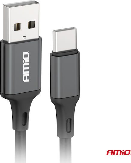 AMiO USB 2.0 Cable USB-C male - USB-A Μαύρο 2m 03900