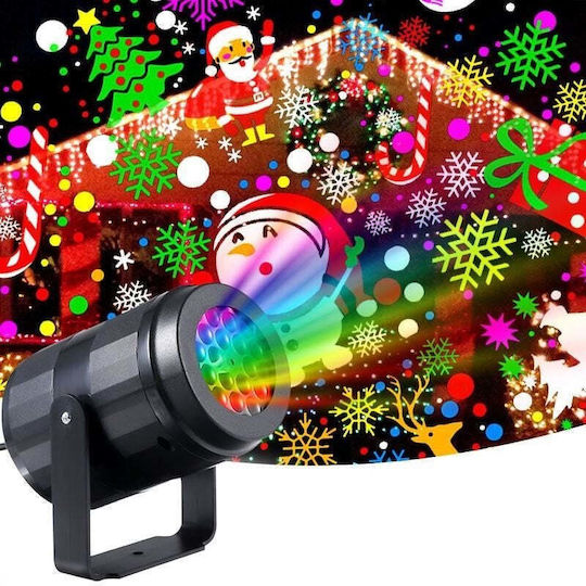 Christmas Laser LED Spotlight for Indoor Use 16 Patterns Black