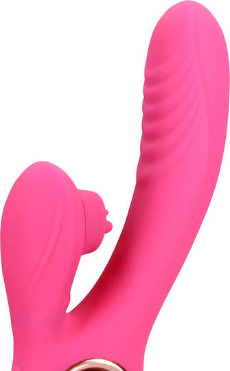 Tongue Flickering Heating Vibrator Kaninchen Rosa