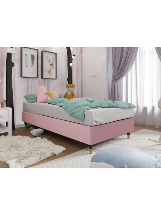 Kinderbett Klassisch Semi-Doppel mit Matratze Rosa 120x200cm