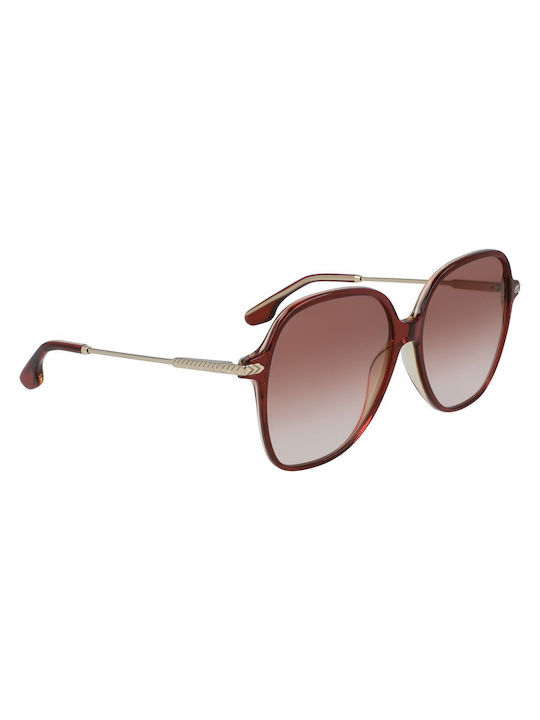 Victoria Beckham Women's Sunglasses with Burgundy Frame and Burgundy Gradient Lens VB613S 607