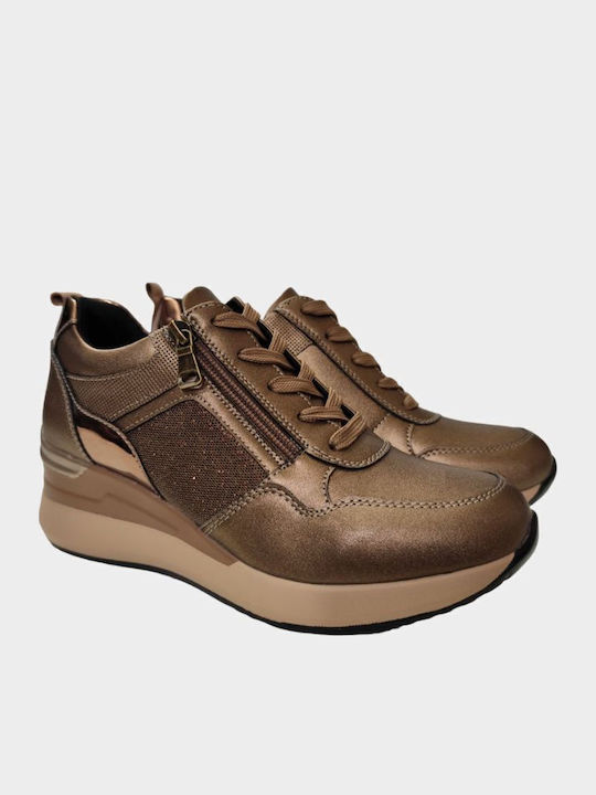 Γυναικεία Sneakers Μπρονζέ