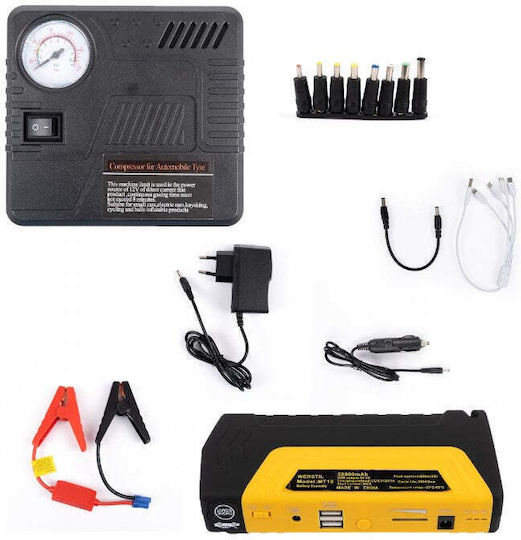 Portable Car and Motorcycle Battery Starter 68800mAh with Power Bank USB Pump and Flashlight 12V