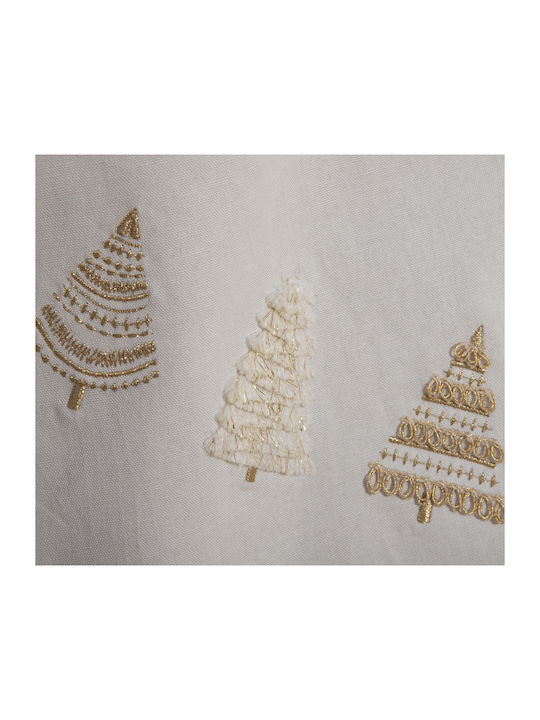 Nef-Nef Homeware Christmas Tablecloth Fabric Gold L100xW100cm.