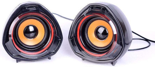 Set de 2 boxe PC Q 87 2 X 5W Negru Portocaliu