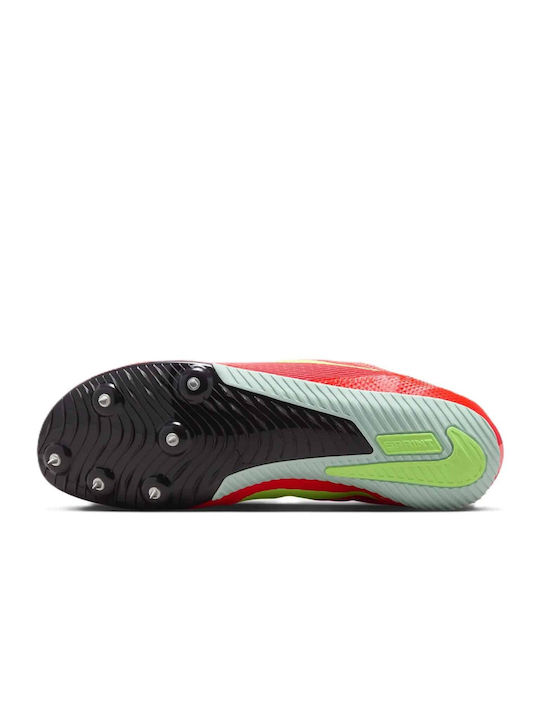 Nike Rival Sprint Sport Shoes Spikes Bright Crimson / Hyper Orange / Lime Blast / Washed Coral