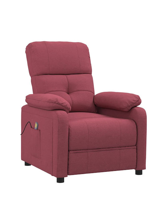 Fotoliu Relax Masaj Bordeaux, Red 73x90x100cm