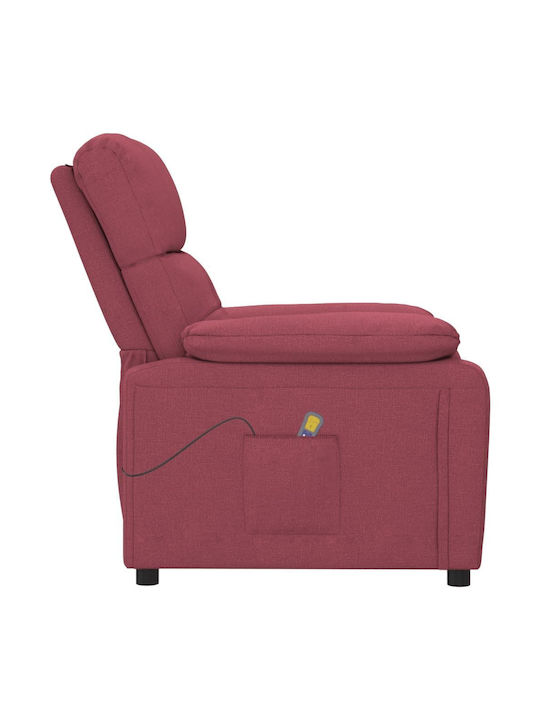 Fotoliu Relax Masaj Bordeaux, Red 73x90x100cm