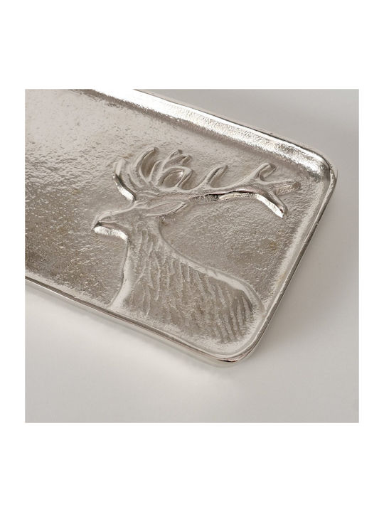 MSA Weihnachtlicher Salve Metallisch Silber L37xB13xD2cm.